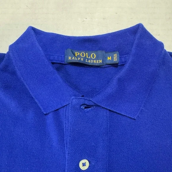 Polo Ralph Lauren Mens Royal Blue Pink Pony Cotton Pique Polo Shirt Size M - Picture 2 of 9